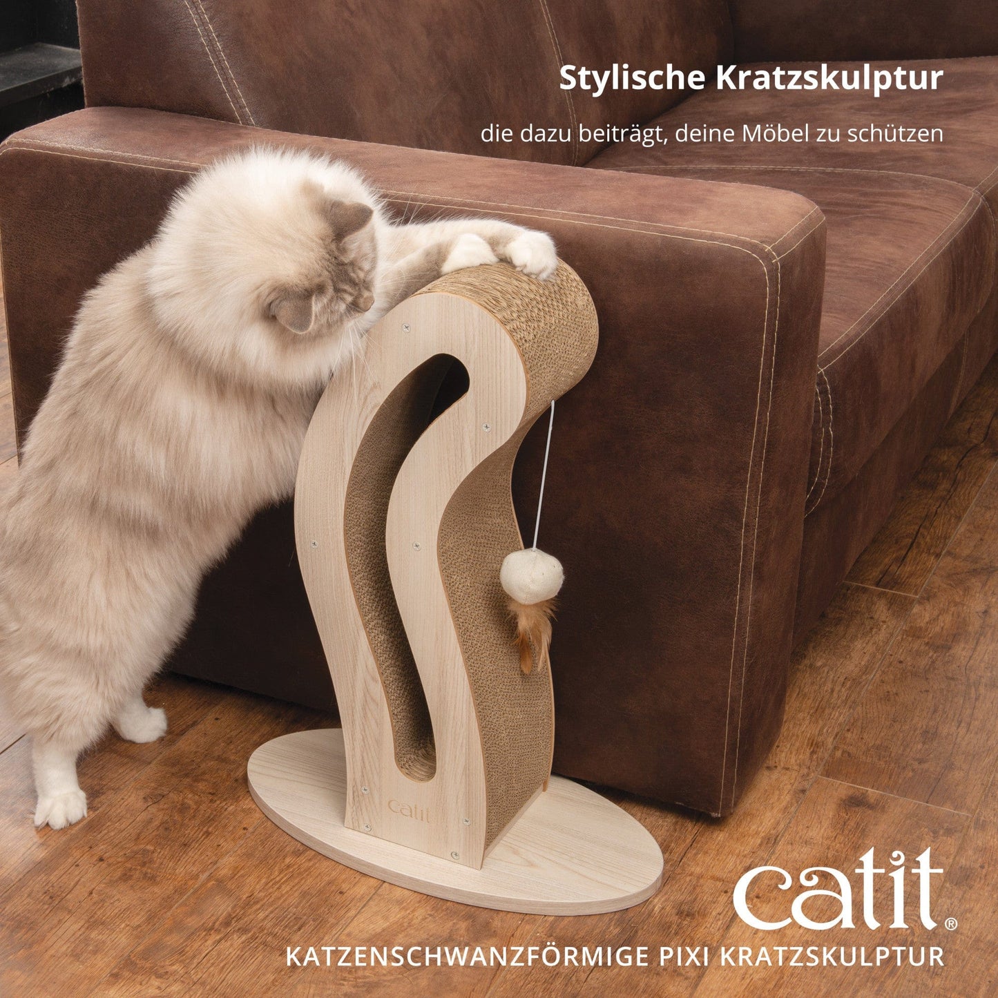 Catit PIXI Katzenschwanzförmige Kratzskulptur