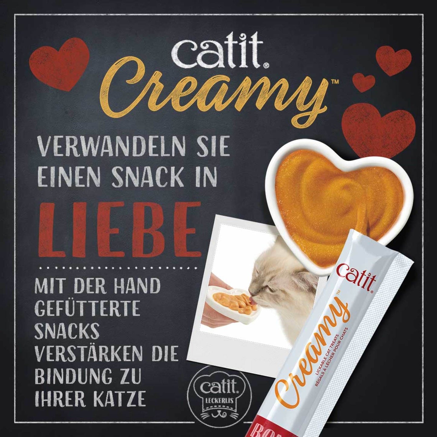 Catit Creamy – Großpackung, 15er-Pack ─ Hühnerfleisch mit Lammfleisch