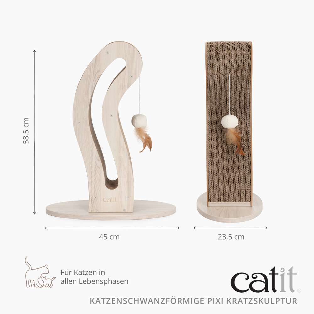 Catit PIXI Katzenschwanzförmige Kratzskulptur