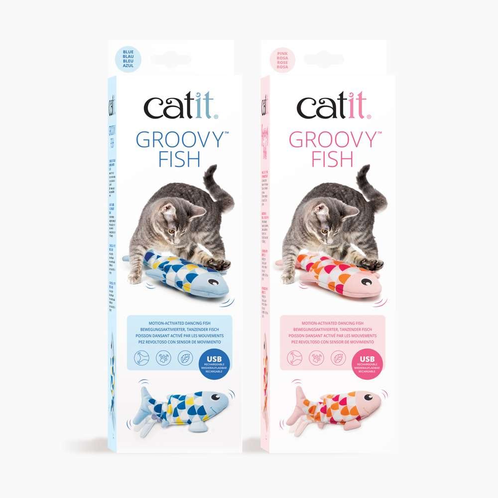 Interaktiver Catit Groovy Fisch mit Katzenminze