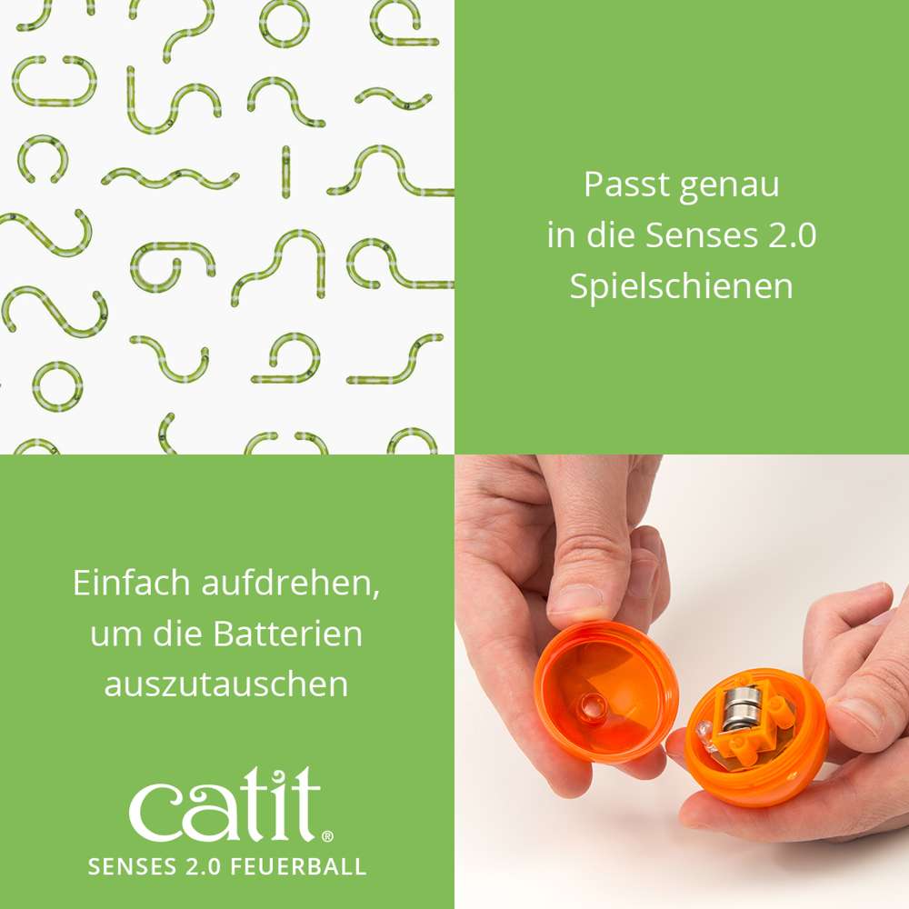 Passt genau in die Senses 2.0 Spielschienen. Einfach aufdrehen, um die Batterien auszutauschen.