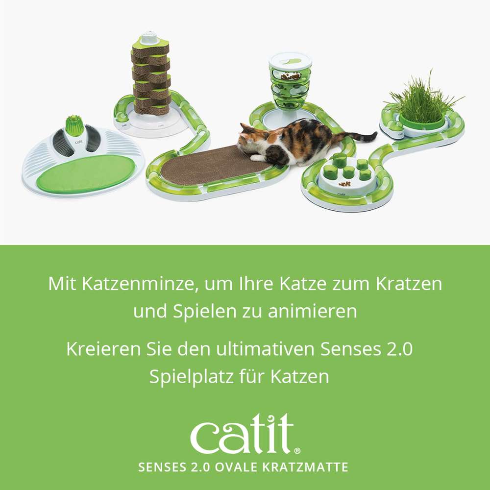 Mit Katzenminze, um deine Katze zum Kratzen und Spielen zu animieren. Kreire den ultimativen Catit Senses 2.0 Spielplatz für Katzen.