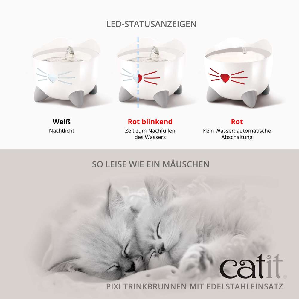 Catit PIXI Trinkbrunnen mit Edelstahleinsatz
