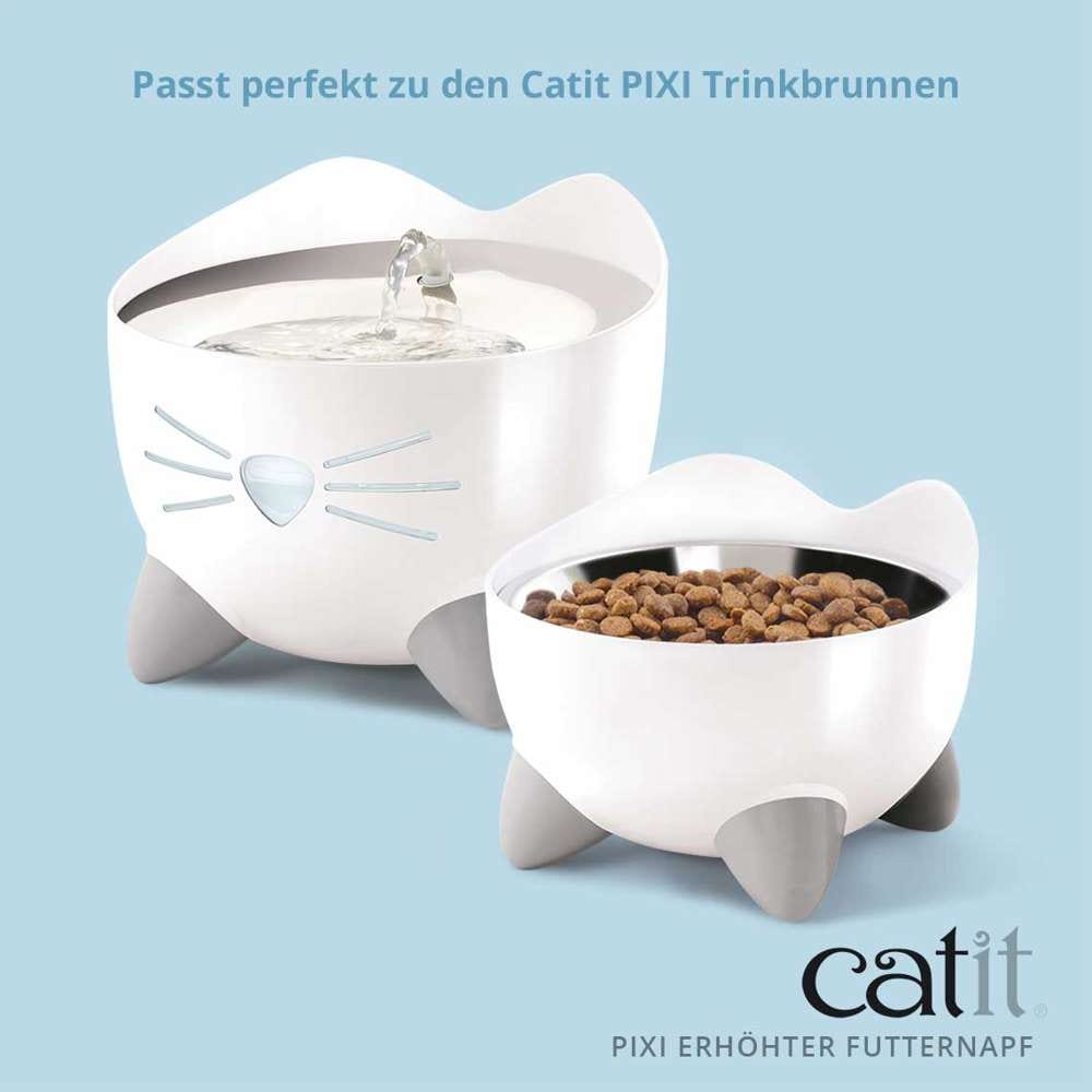 Passt perfekt zu den Catit PIXI Trinkbrunnen, Brunnen und Napf mit Futter.