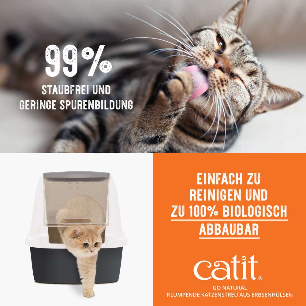 Catit Go Natural! Klumpende Katzenstreu aus Erbsenhülsen