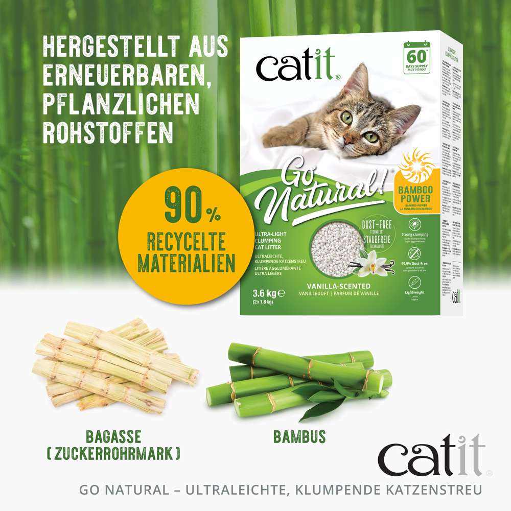 Catit Go Natural! Ultraleichte, klumpende Katzenstreu