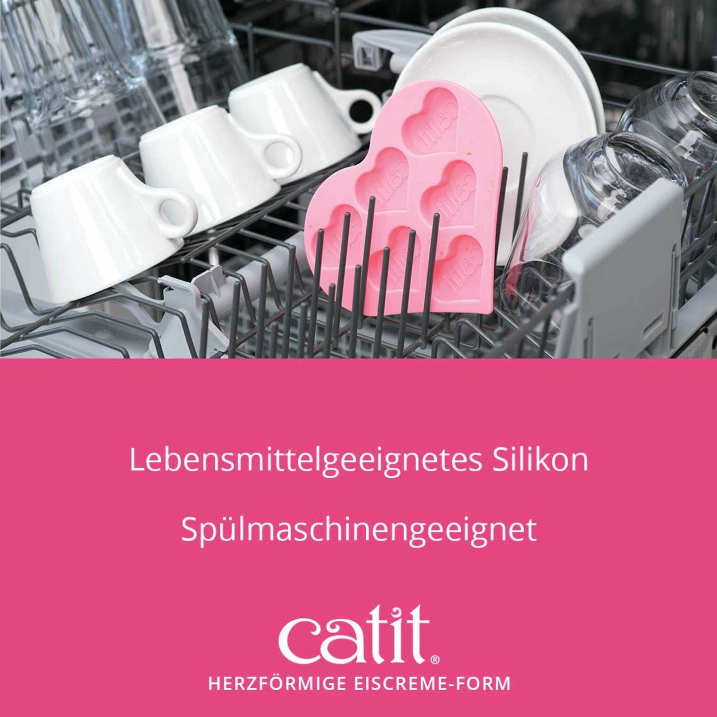 Catit Herzförmige Eiscreme-Form aus Silikon