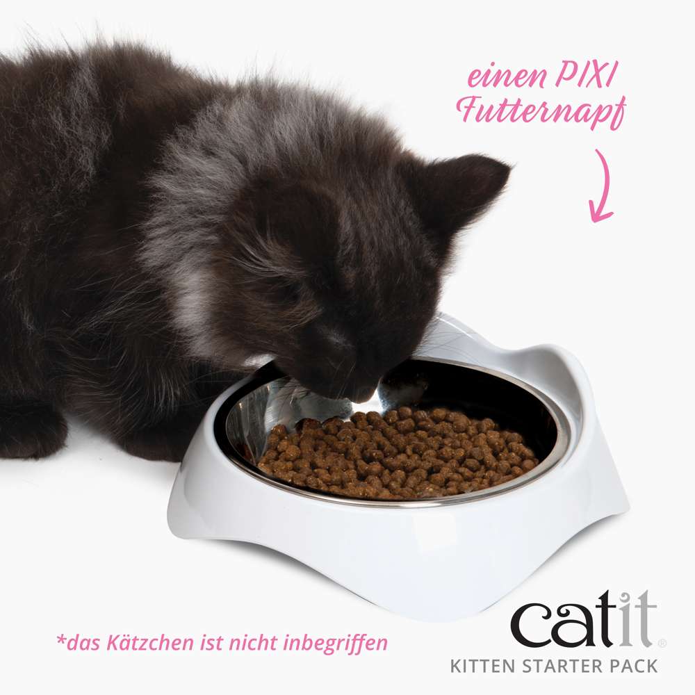 Unsere Kitten Starter Box enhält unter anderem  einen Catit PIXI Futternapf.