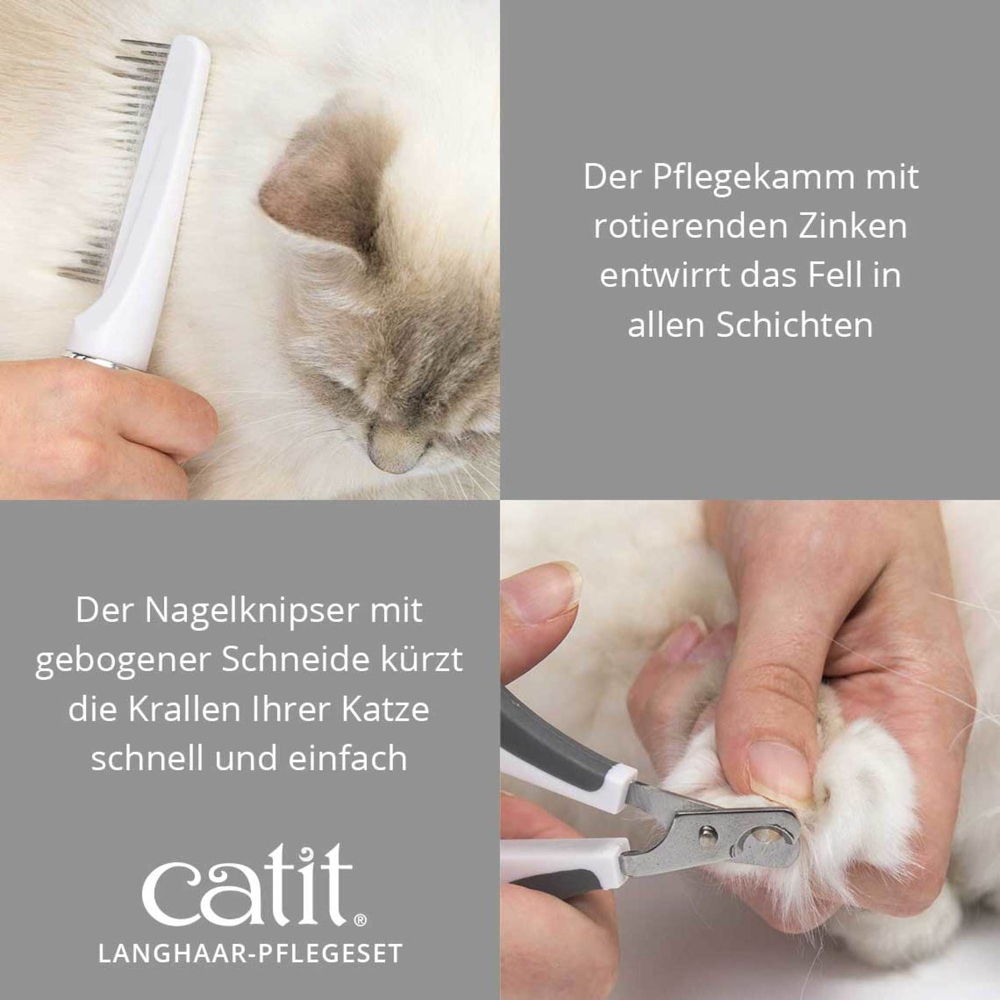 Catit Langhaar-Pflegeset