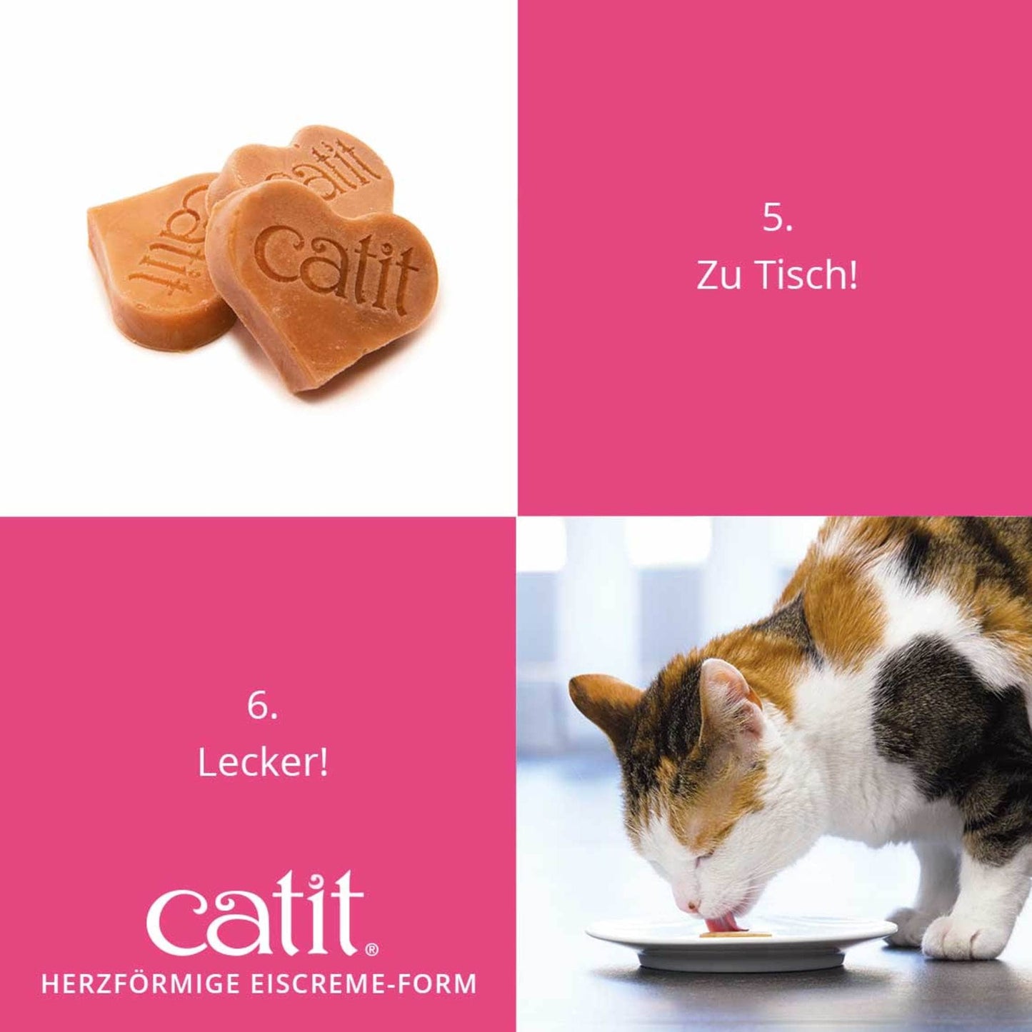 Catit Herzförmige Eiscreme-Form aus Silikon