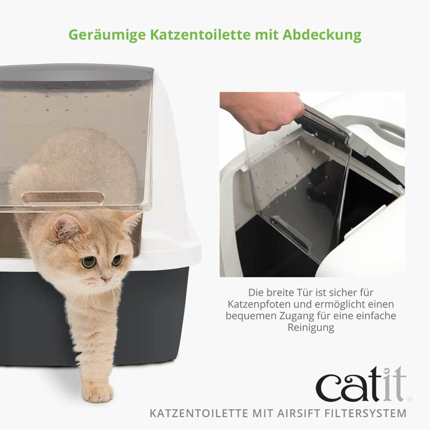 Catit Katzentoilette mit Dach und Airsift-Filtersystem - Jumbo