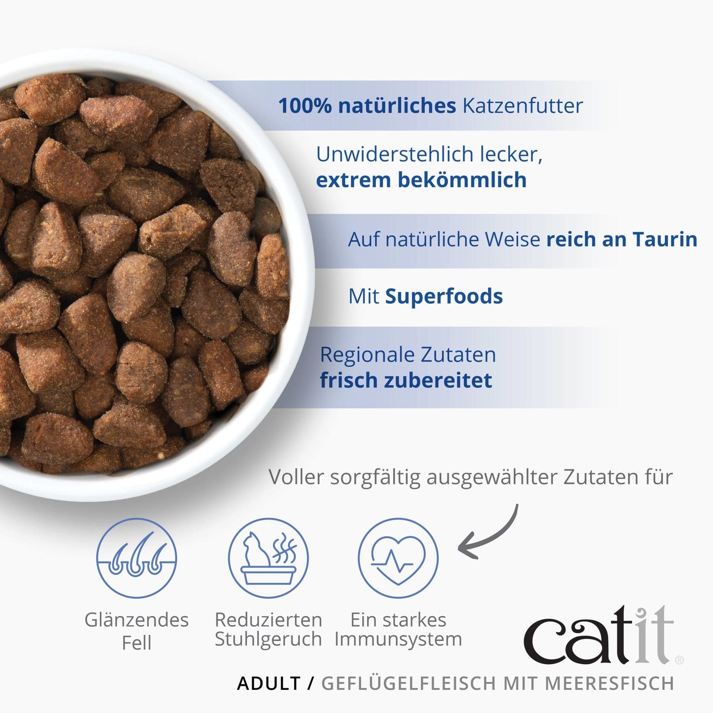 Catit Recipes – ADULT Geflügelfleisch mit Meeresfisch, 400 g