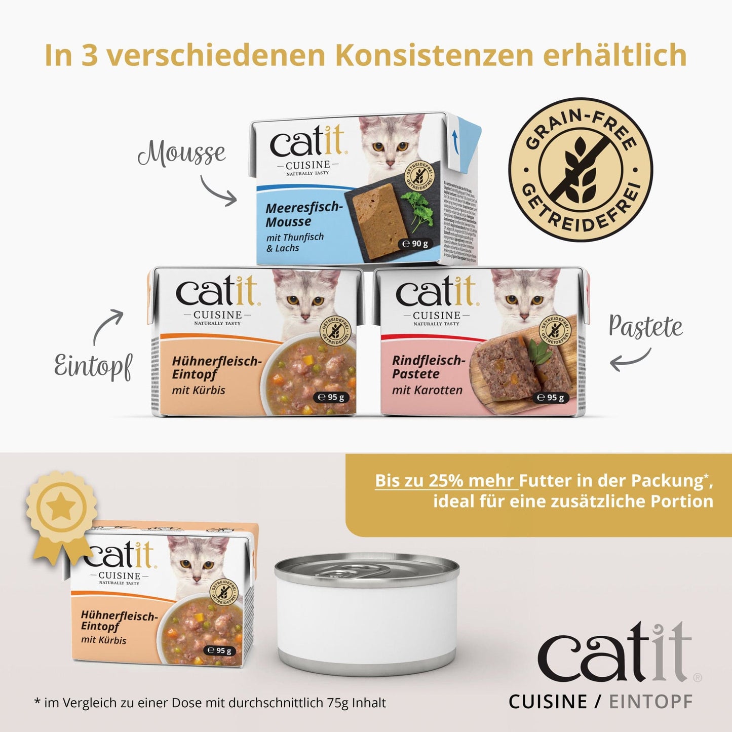 Catit Cuisine – Rindfleisch-Eintopf mit Gemüse, 95 g