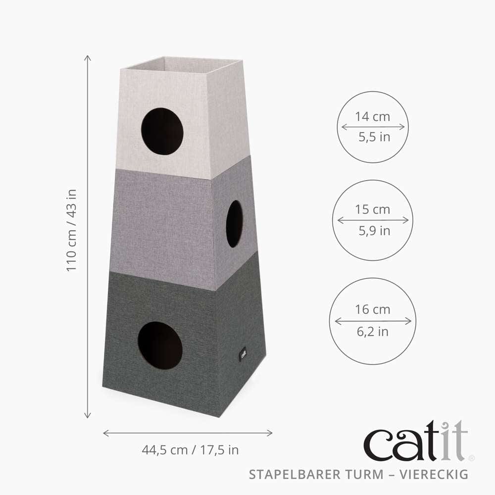 Breite & Tiefe unten: 44,5 cm. Höhe: 110 cm.