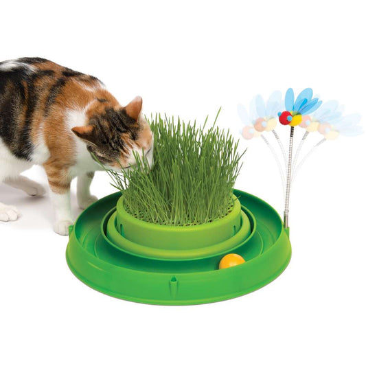 Catit 3-in-1 Spielzeug mit Katzengras