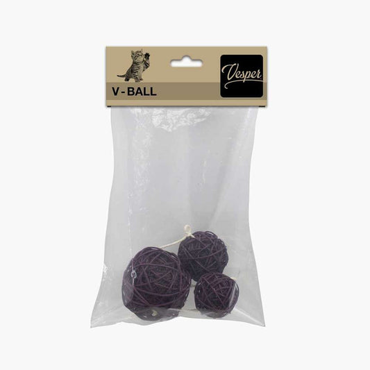 Catit Vesper Kugel-Spielzeug aus Rattan 5, 6, 8 cm