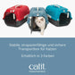 Catit Transportbox für Katzen ─ Mittelgroß, Blaugrau