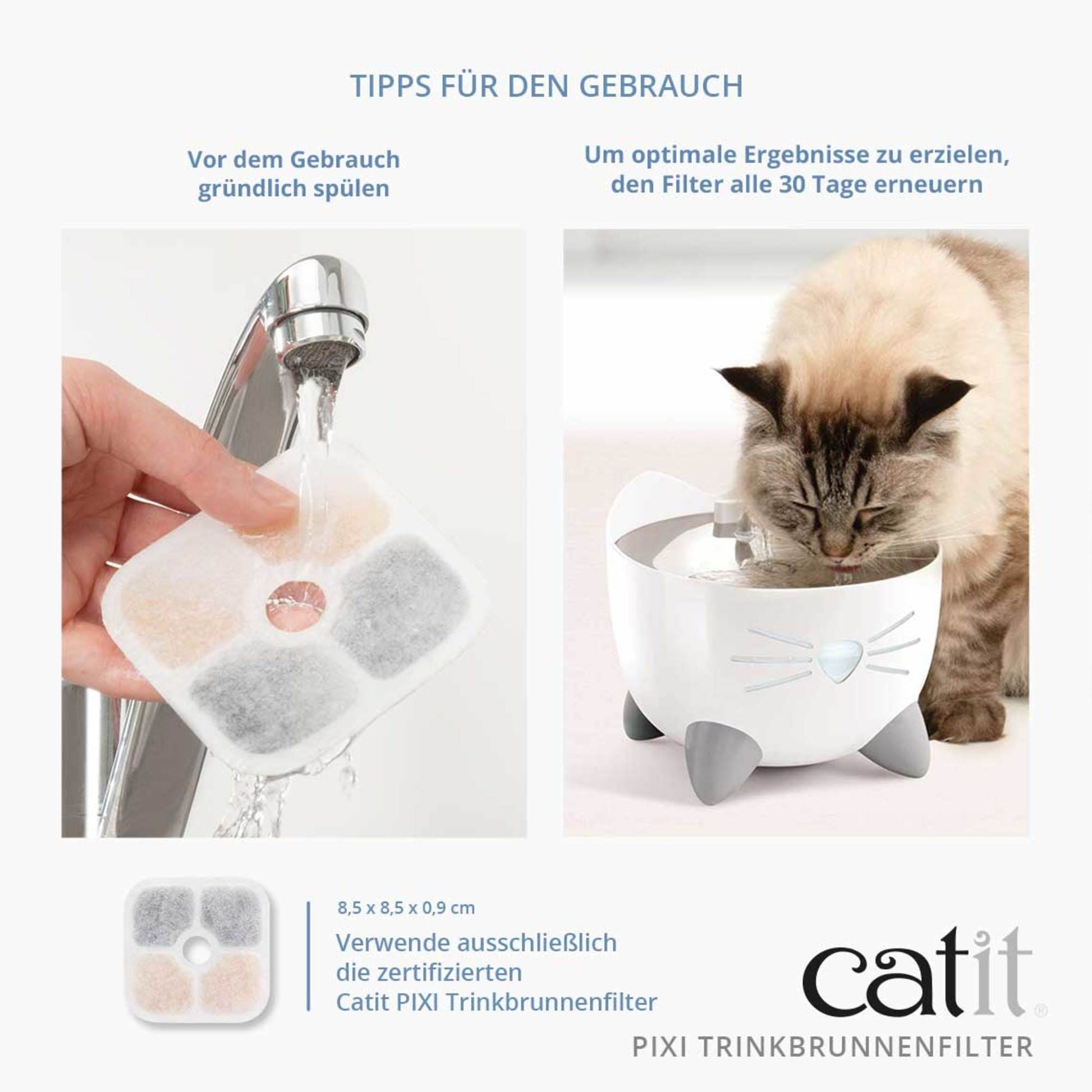 Catit PIXI Trinkbrunnenfilter – Gesundes Wasser für die Katze