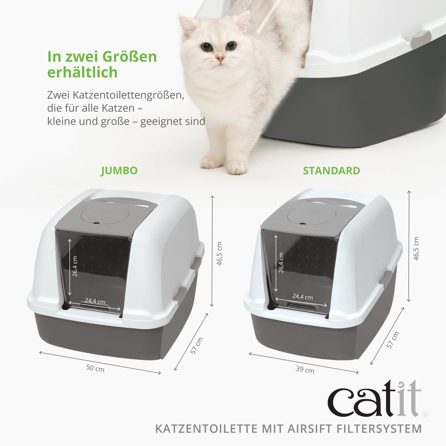 Catit Katzentoilette mit Dach und Airsift-Filtersystem - Jumbo
