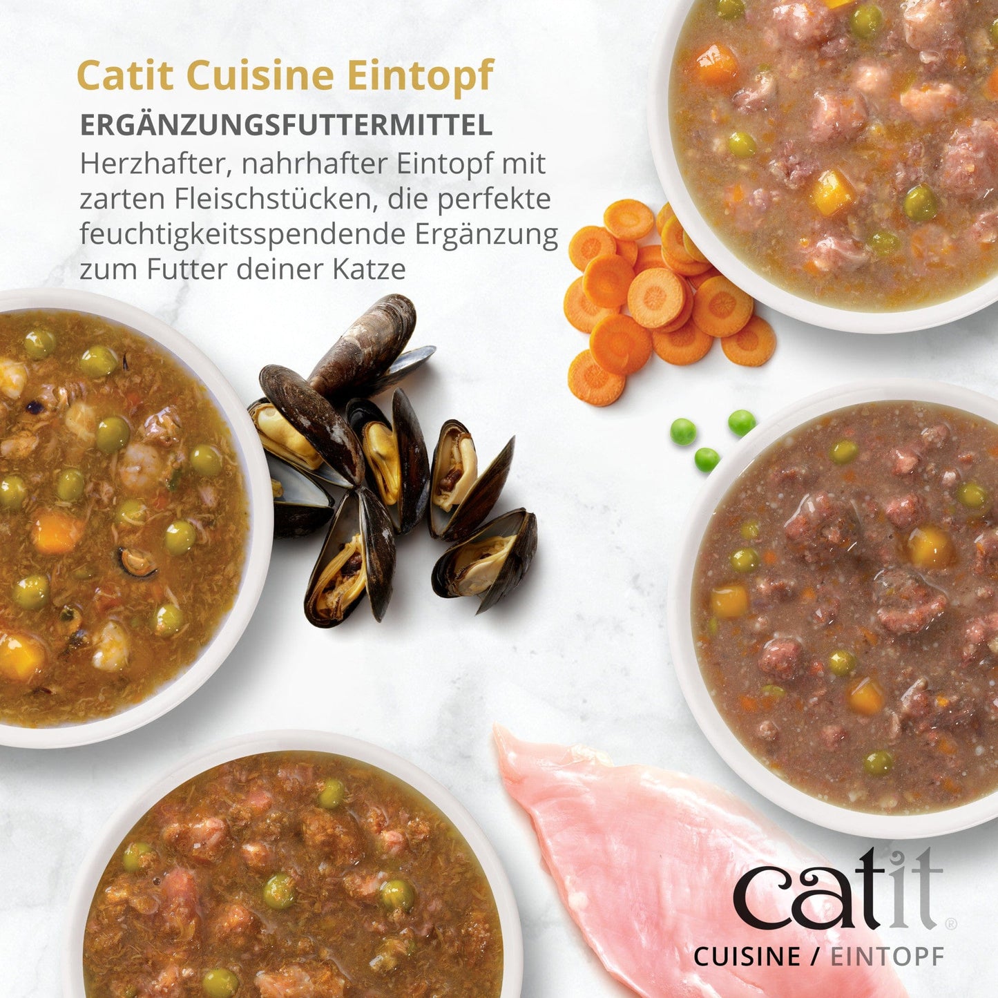 Catit Cuisine – Eintopf mit Hühnerfleisch und Thunfisch, 95 g