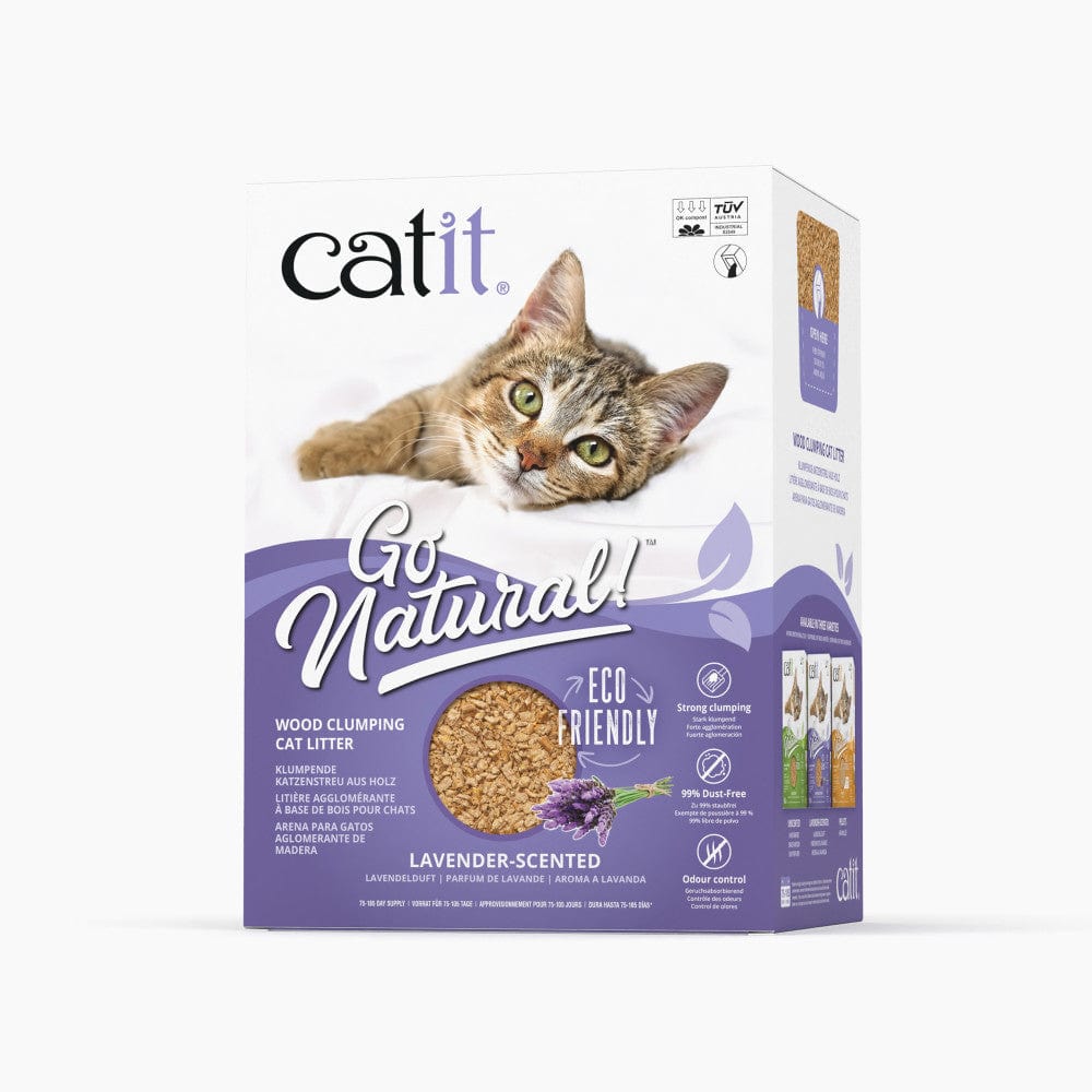 Catit Go Natural Klumpende Katzenstreu aus Holz ─ Lavendelduft