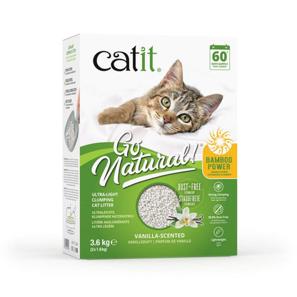 Catit Go Natural! Ultraleichte, klumpende Katzenstreu mit Bambusfaser